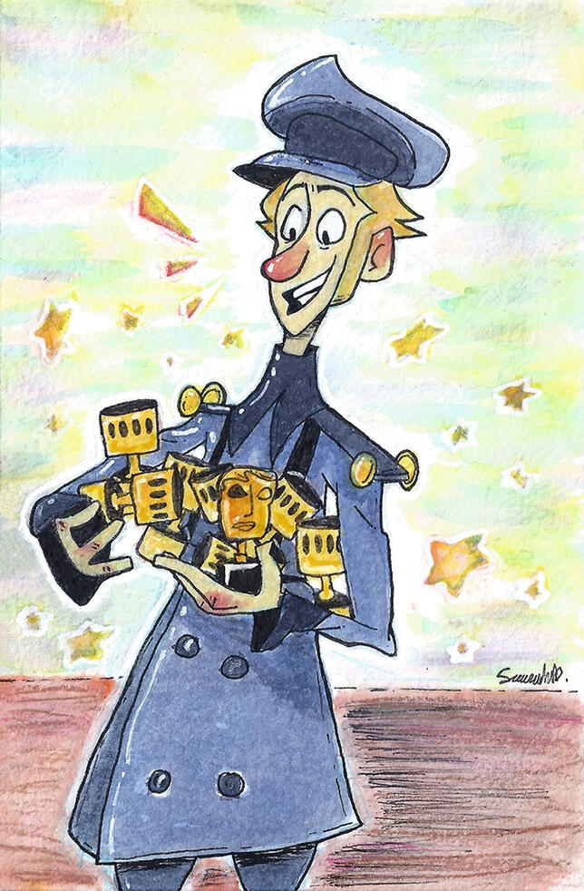 The film "Klaus" won many Annie Awards. I celebrated its victory with pens and pencils.